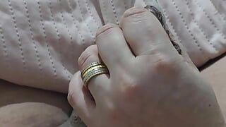 Monica Plesca is a slutty bitch and handjob step son dick in bed