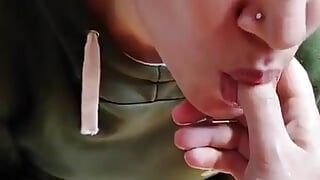 Quickie! Handjob, Cum in Mouth & Swallow!