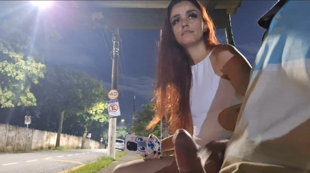 Punheta na rua amateur big dick voyeur sex street public orgasm